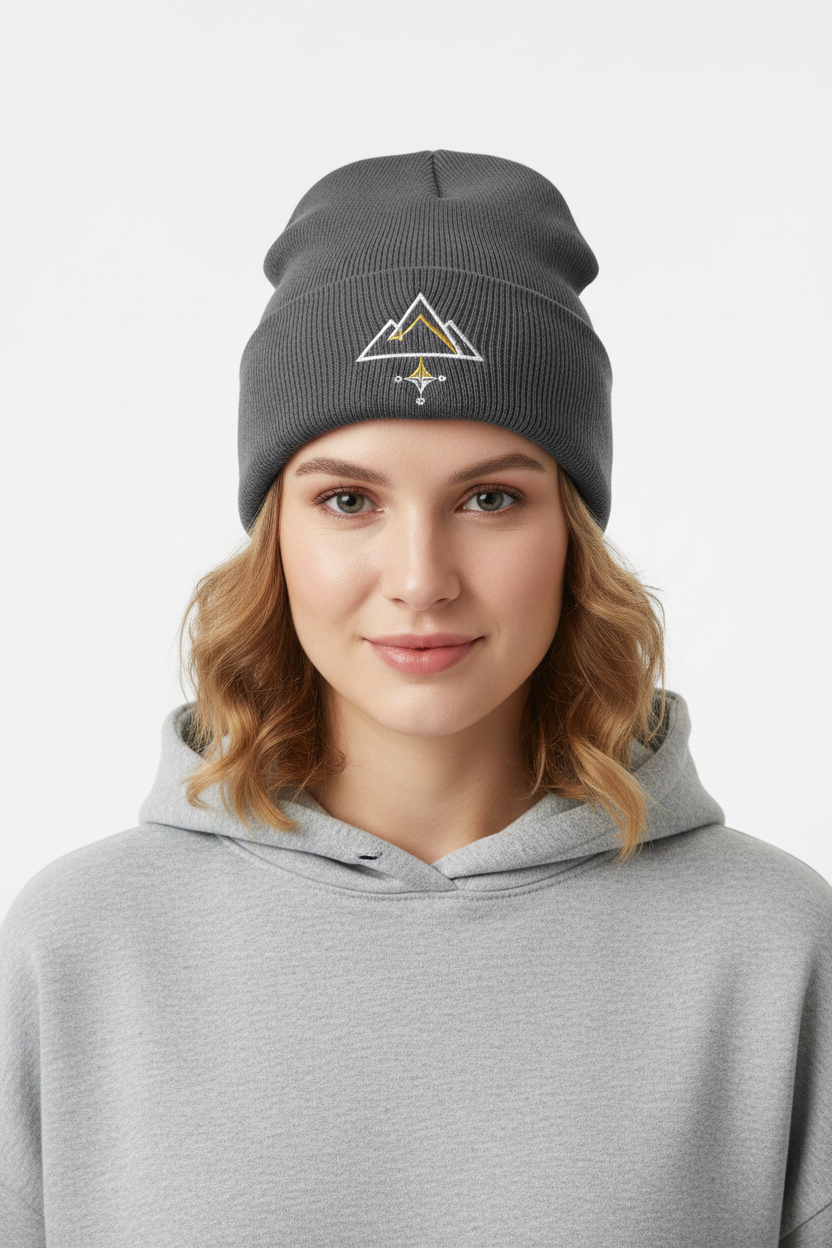 Person wearing custom embroidered cap